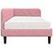 Cornice del letto ad angolo Rosa 90 x 200 cm Velluto - Foto miniatura 8