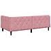 Cornice del letto ad angolo Rosa 90 x 200 cm Velluto - Foto miniatura 9