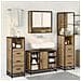 Set di mobili per il bagno con porta 3 pcs Rovere artigianale - Foto miniatura 4