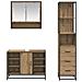 Set di mobili per il bagno con porta 3 pcs Rovere artigianale - Foto miniatura 8