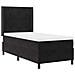 Letto a molle con materasso con led Nero 90 x 190 cm Velluto - Foto miniatura 3