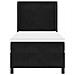 Letto a molle con materasso con led Nero 90 x 190 cm Velluto - Foto miniatura 8