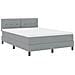 Letto a molle con materasso Grigio chiaro 140 x 190 cm Tessuto - Foto miniatura 1