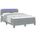 Letto a molle con materasso Grigio chiaro 140 x 190 cm Tessuto - Foto miniatura 3