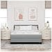 Letto a molle con materasso Grigio chiaro 140 x 190 cm Tessuto - Foto miniatura 4
