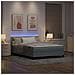 Letto a molle con materasso Grigio chiaro 140 x 190 cm Tessuto - Foto miniatura 5
