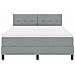Letto a molle con materasso Grigio chiaro 140 x 190 cm Tessuto - Foto miniatura 8