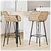 Sedia da Bar 2 pcs Naturale 55 x 52 x 105 cm Rattan e Ferro - Foto miniatura 2