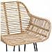 Sedia da Bar 2 pcs Naturale 55 x 52 x 105 cm Rattan e Ferro - Foto miniatura 9