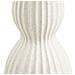 Tavolino Da Appoggio Newtown In Fiberclay Bianco Forma Organica Ø40x55 Cm - Foto miniatura 3