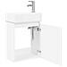 Mobile bagno con rubinetto Bianco 45,5 x 22,5 x 84 cm - Foto miniatura 4