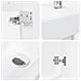 Mobile bagno con rubinetto Bianco 45,5 x 22,5 x 84 cm - Foto miniatura 8