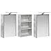 Set di Armadi da Bagno con lo scaffale 3 pcs 126 x 16 x 62.5 cm - Foto miniatura 5