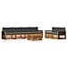 Set di divani da esterno con cuscino 7 pcs Naturale e Antracite - Foto miniatura 1