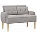 Loveseat con bottoni imbottiti Grigio Chiaro 117 x 67 x 77 cm - Foto miniatura 1