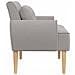 Loveseat con bottoni imbottiti Grigio Chiaro 117 x 67 x 77 cm - Foto miniatura 4
