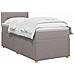 Letto box spring con materasso Tortora 80 x 200 cm Tessuto - Foto miniatura 3
