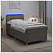 Letto box spring con materasso Tortora 80 x 200 cm Tessuto - Foto miniatura 4