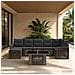 Set Divano da Giardino 8 pz Grigio e Grigio Scuro polyrattan - Foto miniatura 4