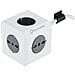 62044 Multipresa Cubo Powercube 5 Posti 2 Schuko + Spina Italiana, 3 Bivalenti 10/16a Italiane, Colore Bianco, Cavo 1,5m - Foto miniatura 1