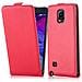 Custodia Compatibile Con Samsung Galaxy Note 4 In Rosso Chili - Coperchio Protettivo In Design Flip Realizzato In Finta Pelle Liscia - Foto miniatura 1