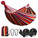 Cotone Esterno Amaca Multipli 210 X 150 Cm Capacit Di Carico Fino A 200 Kg Portatile Con Il Sacchetto Di Trasporto Per Il Patio Yard Garden - Foto miniatura 1