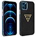 Cover Iphone 12 Pro Max Effetto Metallico Metallic Series Nera - Foto miniatura 1