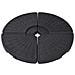 Base per Ombrellone a Forma di Ventaglio 4 pz Nero - Foto miniatura 1