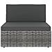 Set Divani da Giardino 11 pz con Cuscini in Polyrattan Grigio - Foto miniatura 2