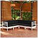 Set Divani Da Giardino 5 Pz Con Cuscini Bianchi Legno Di Pino - Foto miniatura 1