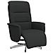 Poltrona Reclinabile Con Poggiapiedi Nera In Tessuto - Foto miniatura 2