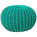 Pouf Conrad Cotone Verde Smeraldo - Foto miniatura 4