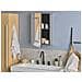 Armadio A Muro Per Specchio Da Bagno Led Malaspina 40 Cm 60 Cm Nero - Foto miniatura 1