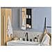 Armadio A Muro Per Specchio Da Bagno Led Malaspina 40 Cm 60 Cm Nero - Foto miniatura 6