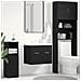 Mobile Lavabo da Bagno Rovere Nero 60x38,5x46 cm in Truciolato - Foto miniatura 1