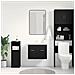 Mobile Lavabo da Bagno Rovere Nero 60x38,5x46 cm in Truciolato - Foto miniatura 7