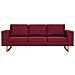 Lusso Casadino -  Divano A 3 Posti In Tessuto Rosso Vino - Foto miniatura 2