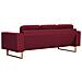 Lusso Casadino -  Divano A 3 Posti In Tessuto Rosso Vino - Foto miniatura 4