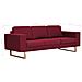 Lusso Casadino -  Divano A 3 Posti In Tessuto Rosso Vino - Foto miniatura 7