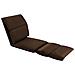 Lusso Casadino -  Sedia A Sdraio Da Terra Pieghevole Marrone In Microfibra - Foto miniatura 3