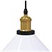 Lampada Sospensione Regolabile E27 Bianco Lucido Ø22cm Metallo - Foto miniatura 8