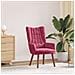 Poltrona Rilassante Wine Red in Velluto - Foto miniatura 2