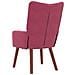 Poltrona Rilassante Wine Red in Velluto - Foto miniatura 6