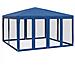 Tenda per Feste con 8 Pareti Laterali in Rete Blu 4x4 m HDPE - Foto miniatura 1