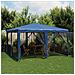 Tenda per Feste con 8 Pareti Laterali in Rete Blu 4x4 m HDPE - Foto miniatura 2