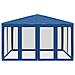 Tenda per Feste con 8 Pareti Laterali in Rete Blu 4x4 m HDPE - Foto miniatura 3