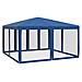 Tenda per Feste con 8 Pareti Laterali in Rete Blu 4x4 m HDPE - Foto miniatura 5