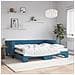 Divano Letto Estraibile con Materassi Blu 90x200 cm Velluto - Foto miniatura 2