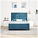 Letto Blu Scuro 140x200 cm Velours - Foto miniatura 5