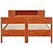 Letto Libreria senza Materasso Marrone Cera 160x200 cm in Pino - Foto miniatura 4